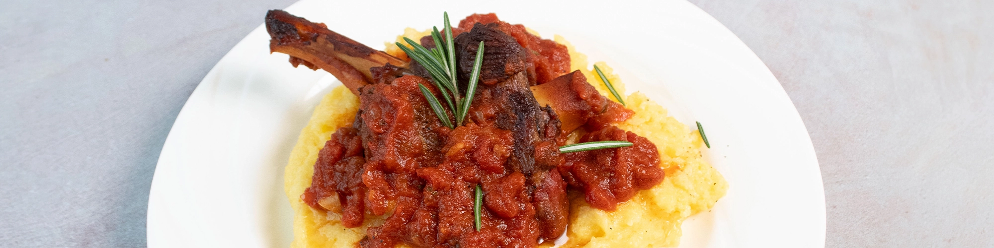 Braised Lamb Shank with Polenta