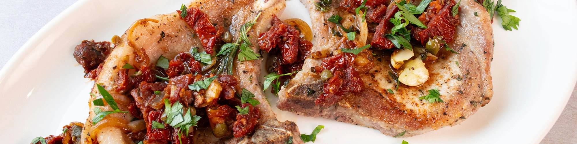 Herb-Crusted Sun-Dried Pork Chops