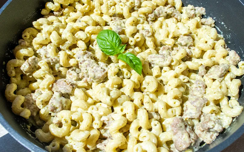 Creamy Pesto Sausage Pasta