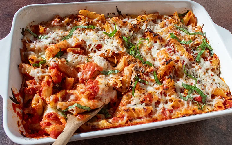 Pancetta and Artichoke Baked Penne