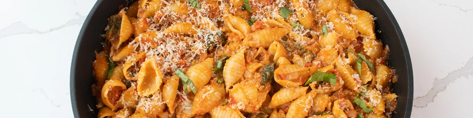 Ground Beef & Spinach Shells