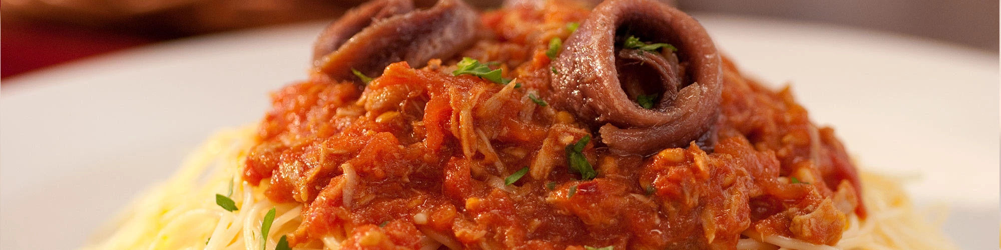 Tuna & Anchovies over Capellini