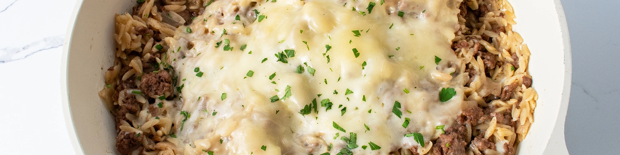Cheesesteak Orzo