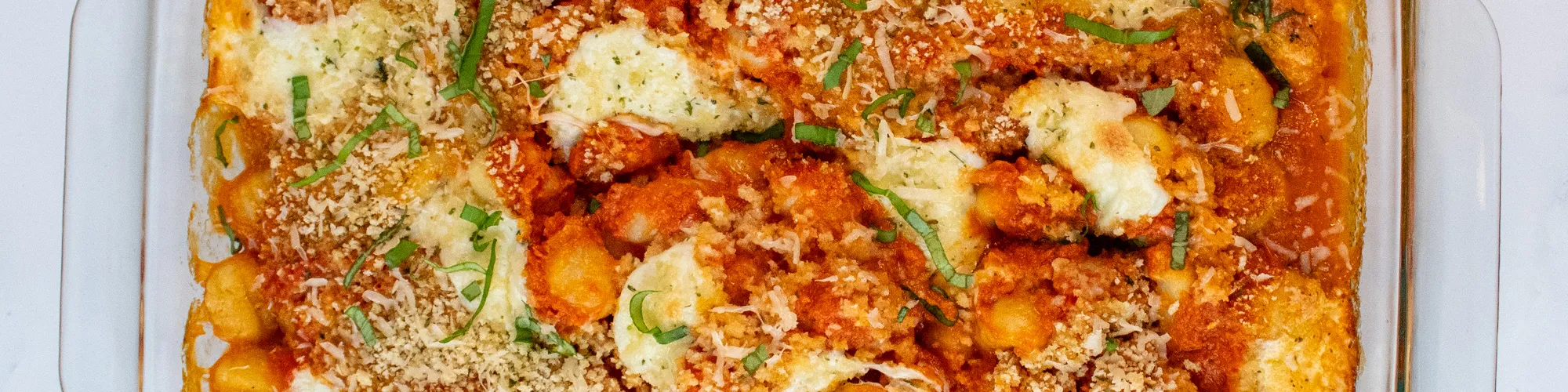 Cheesy Vodka Gnocchi Bake