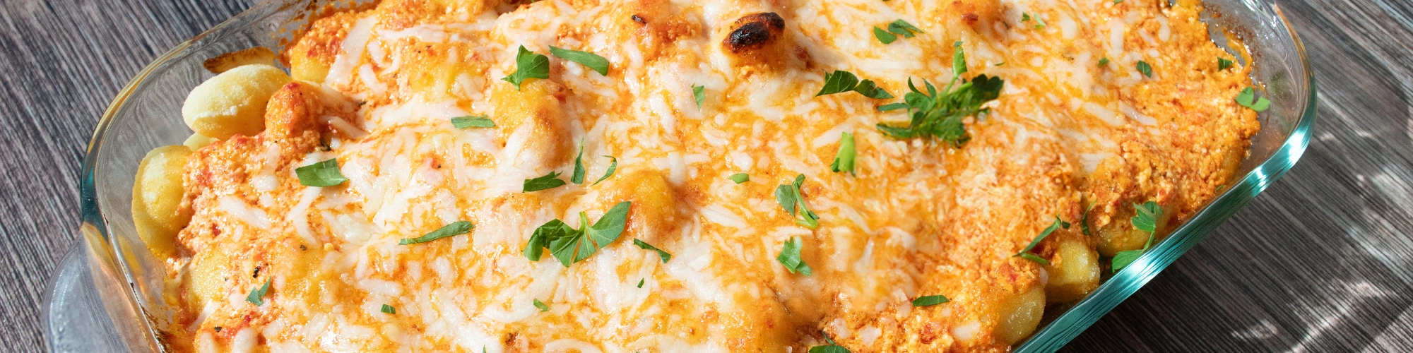 Baked Gnocchi with Roasted Red Peppers & Feta