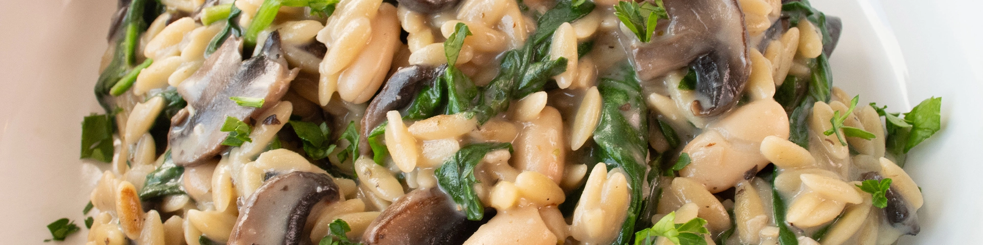 Mushroom Spinach Orzo
