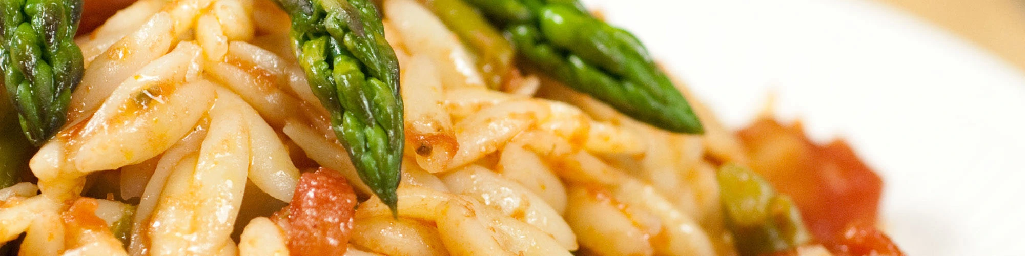 Orzo with Asparagus & Bruschetta