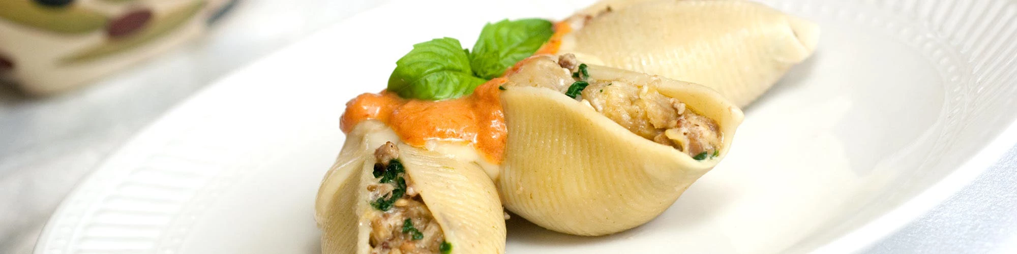 Sausage & Eggplant Stuffed Shells