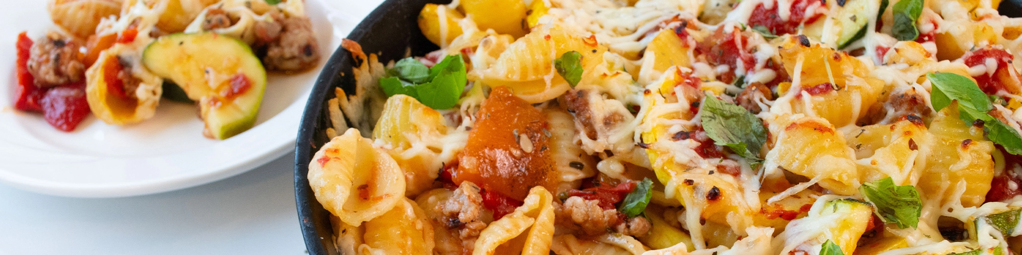 Sausage and Shells Pasta Bake