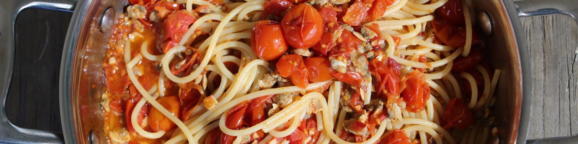 Spicy Clam & Fire Roasted Tomato Pasta