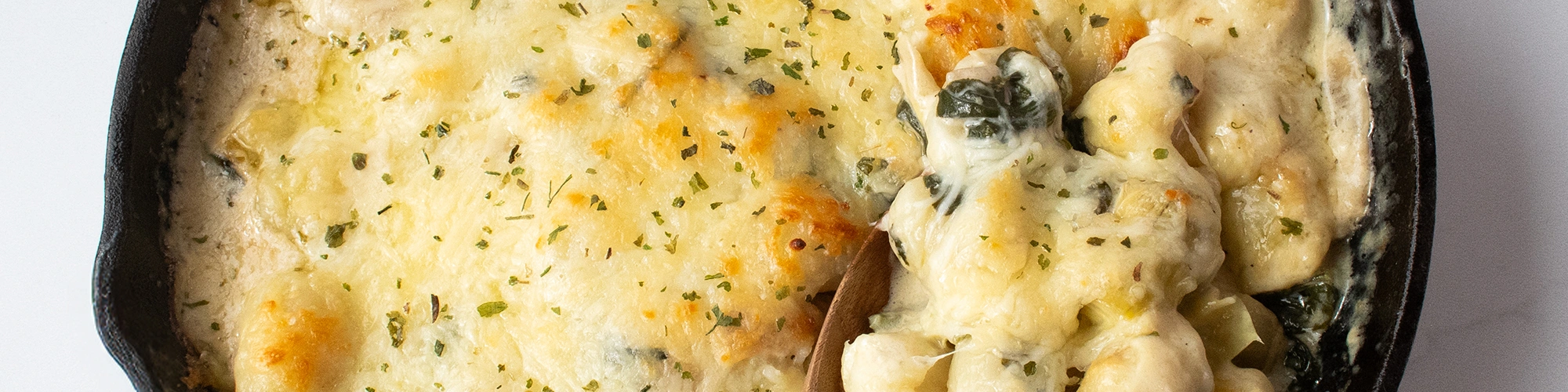 Spinach Artichoke Baked Gnocchi