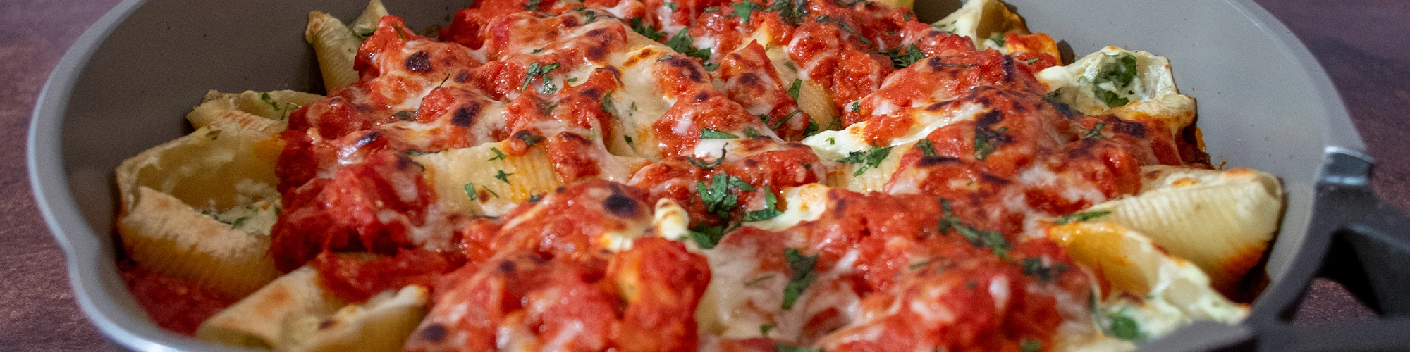 Creamy Sun Dried Tomato & Spinach Baked Shells