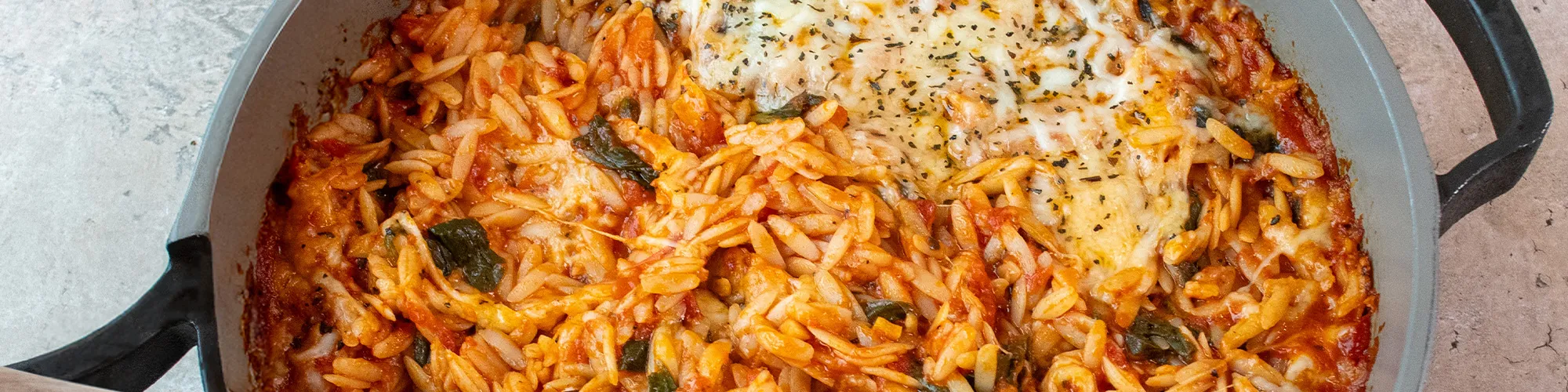 Tomato Orzo Bake