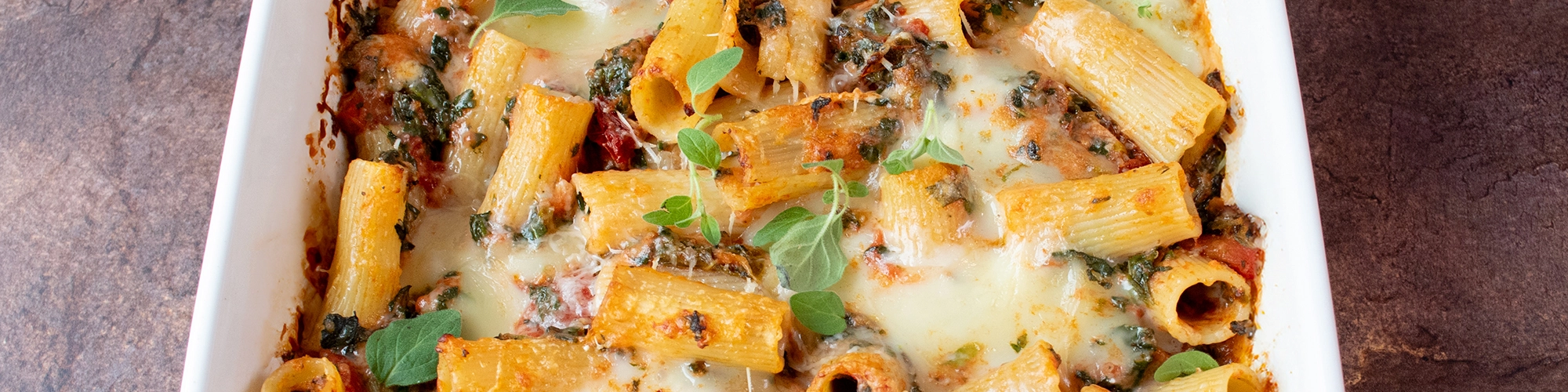 Four Cheese Tomato Pasta Bake