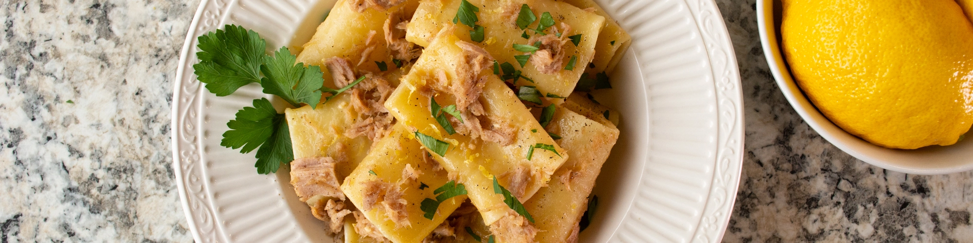 Tuna Over Paccheri