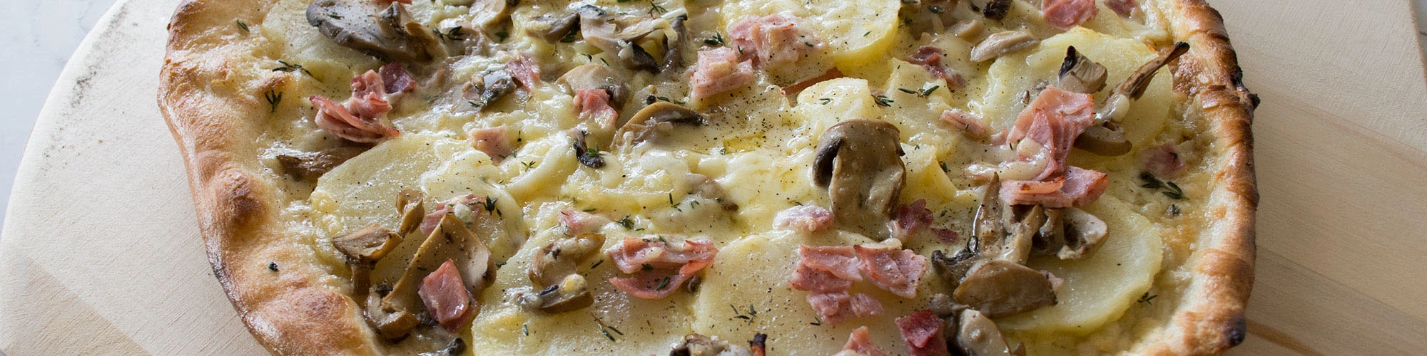 Potato Pizza with Mushroom