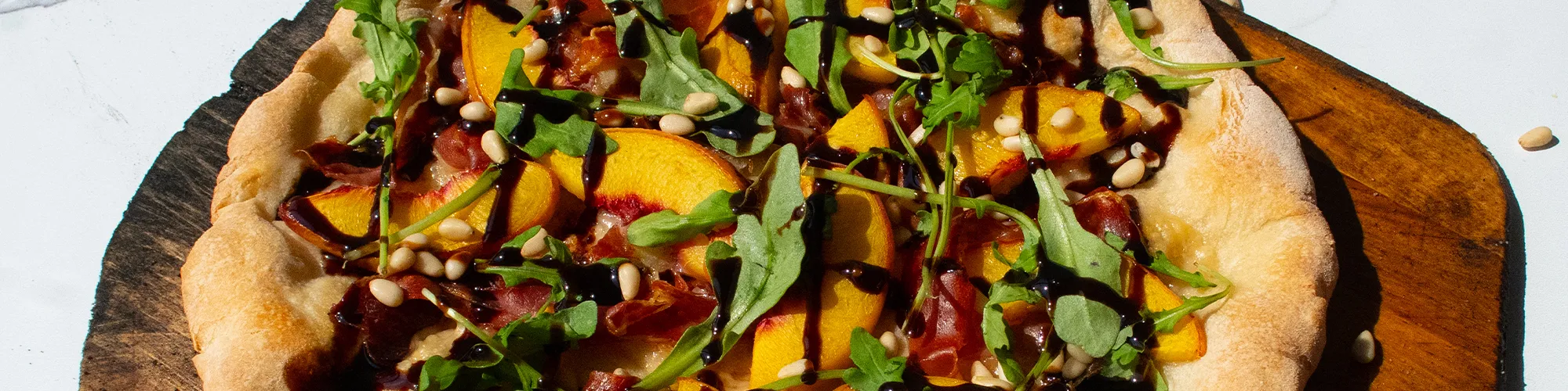 Prosciutto Peach Pizza