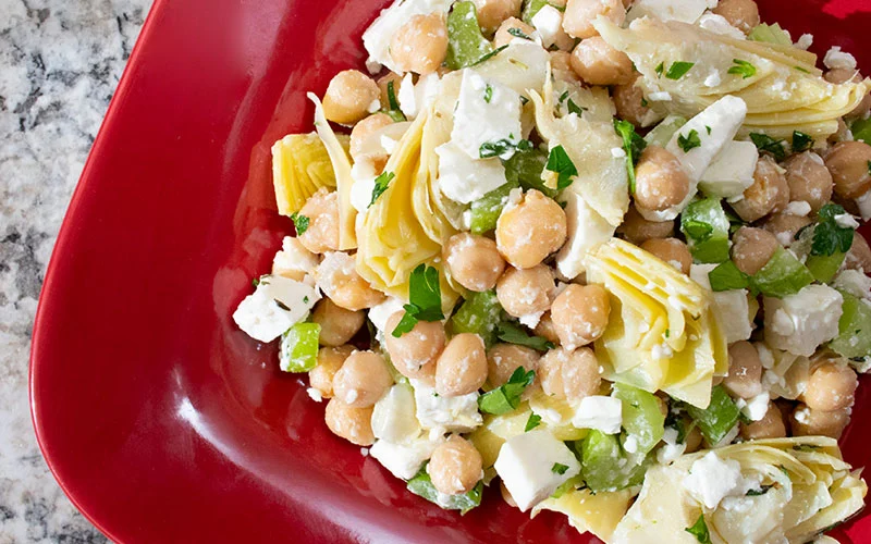 CHICK PEA SALAD WITH FETA