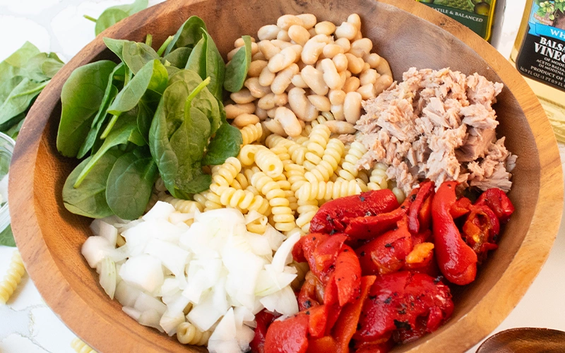 Pesto Tuna & White Bean Pasta Salad