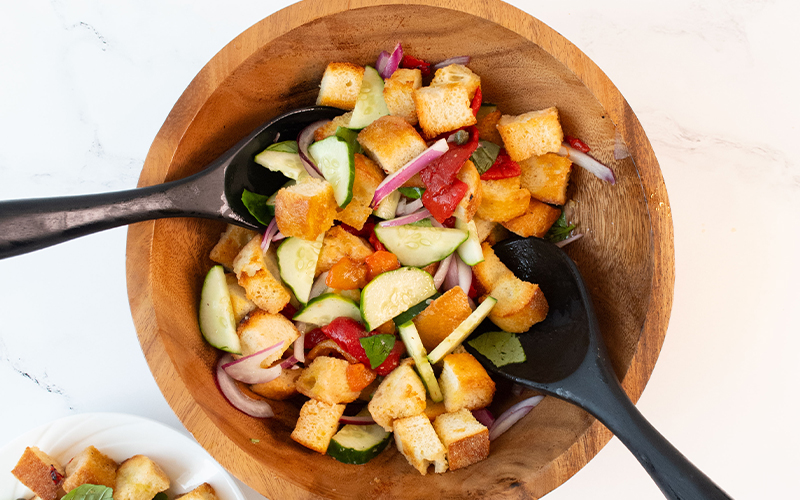 ROASTED RED PEPPER PANZANELLA