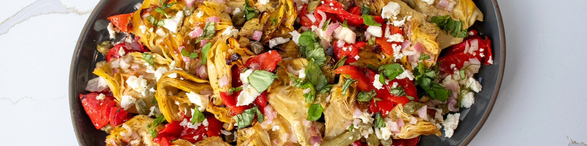 Mediterranean Roasted Artichoke Salad