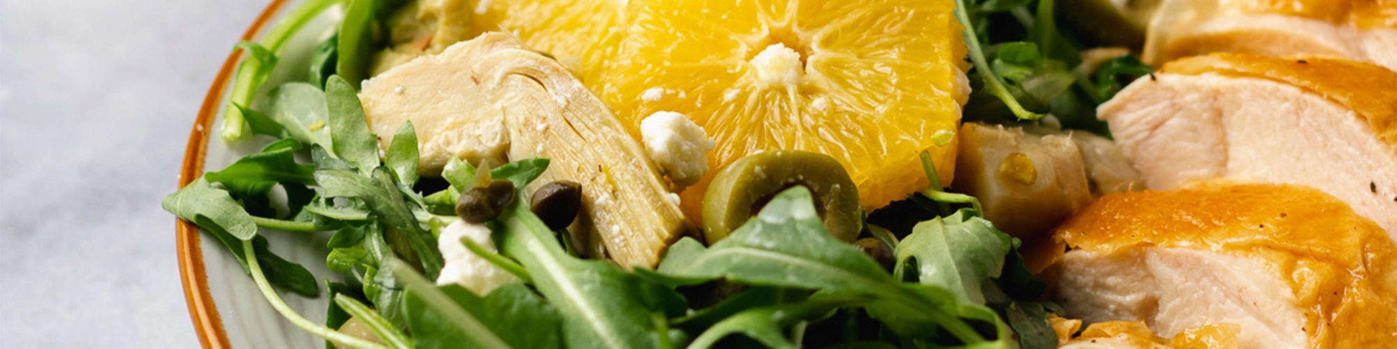 Roasted Chicken with Artichoke & Citrus Salad