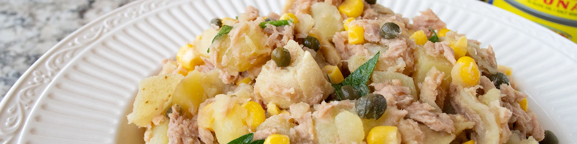 Tuna, Corn, Mushroom, and Potato Salad