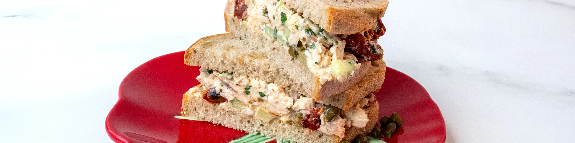 Sun Dried Tomato Chicken Salad Sandwich