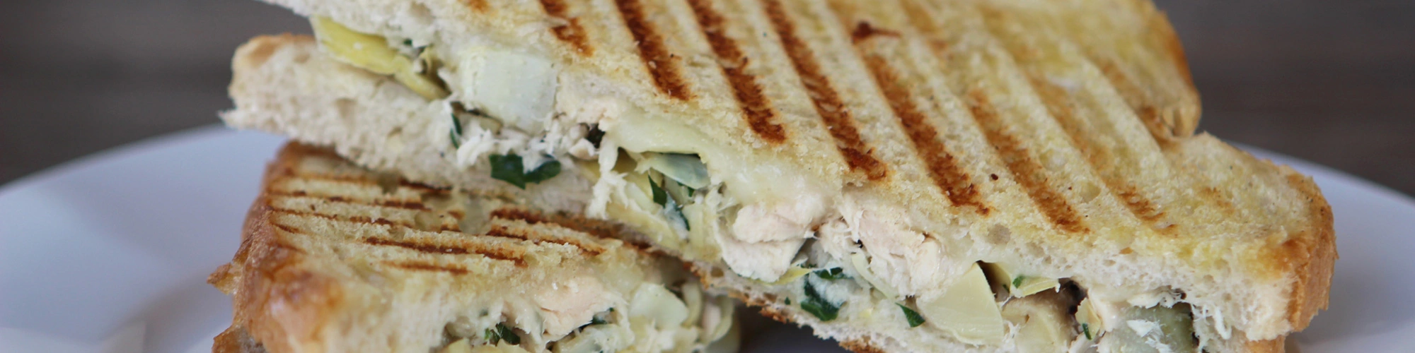 Tuna, Artichoke and Mushroom Panini