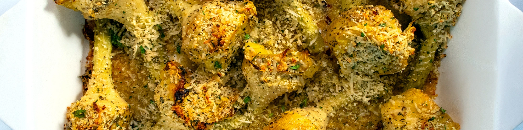 Crispy Artichoke Parmesan Bake