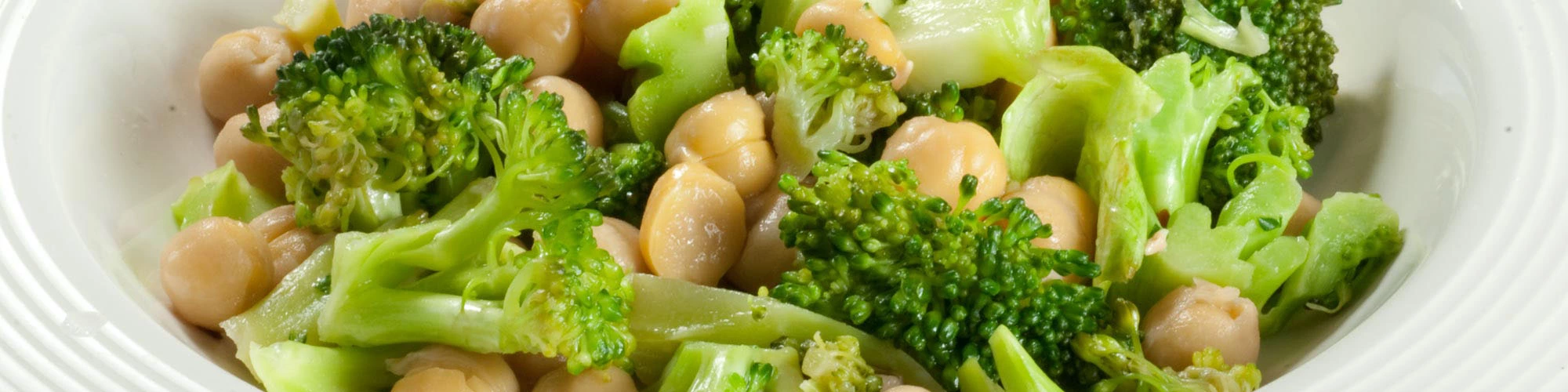 Sautéed Chickpeas with Broccoli Parmesan