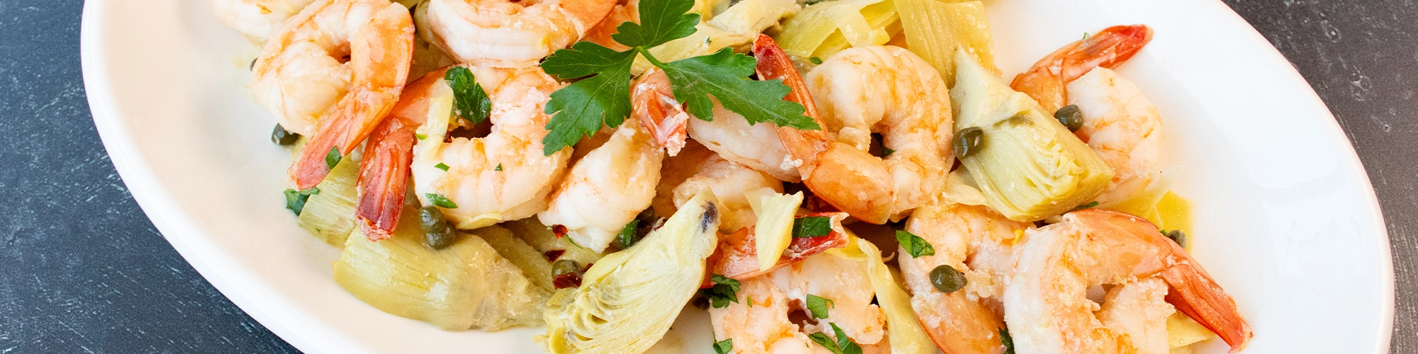 Shrimp Piccata with Artichokes
