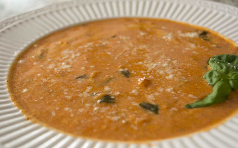 FIRE ROASTED TOMATO BASIL SOUP