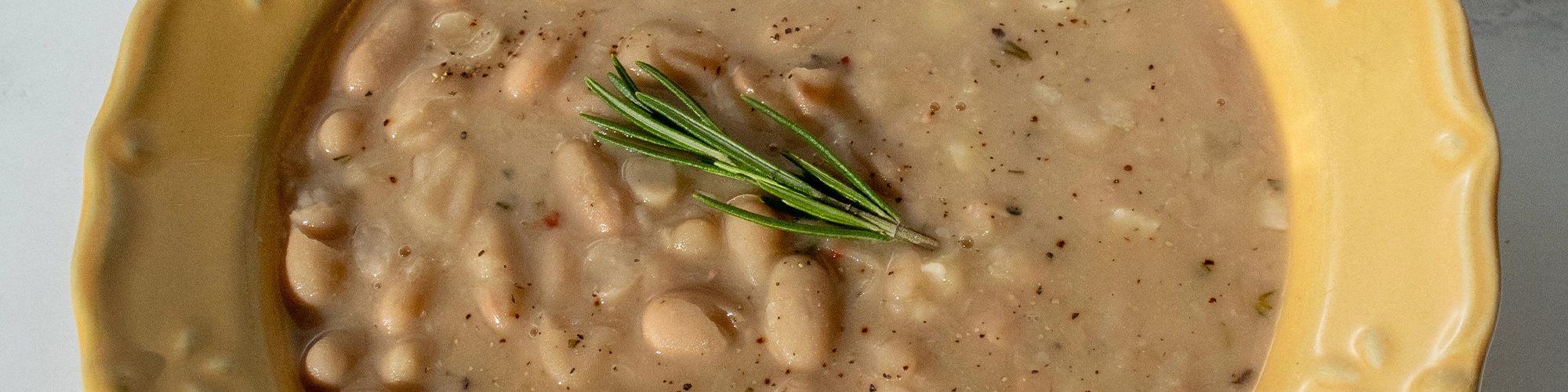 Hearty Rosemary White Bean Soup