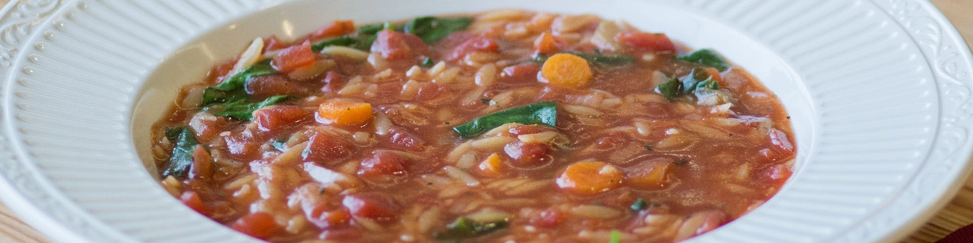 Italian Orzo Spinach Tomato Soup
