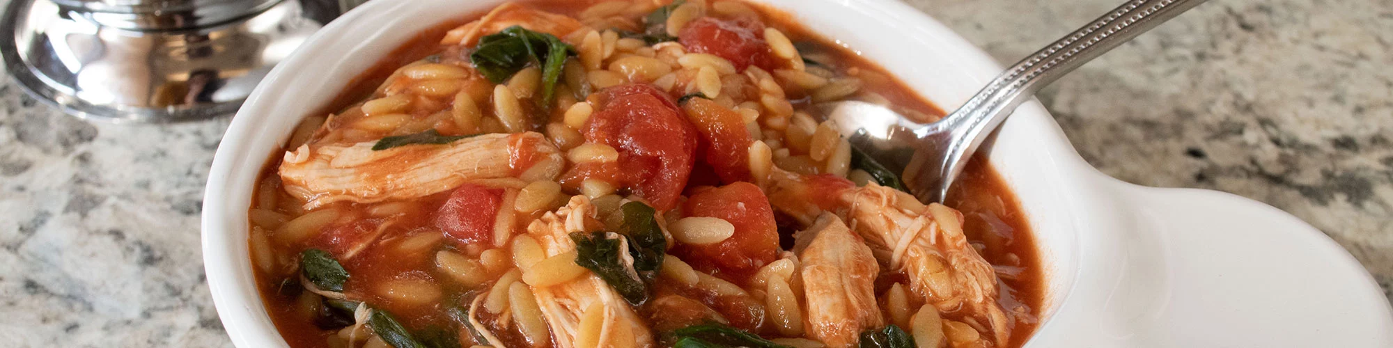 Aunt Carmella’s Quick Chicken Soup with Spinach