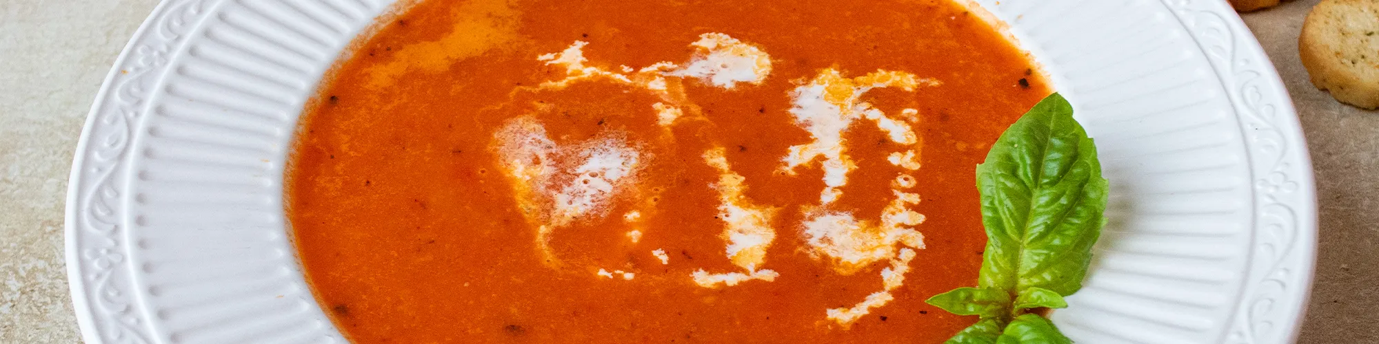 Roasted Red Pepper, Cannellini Bean & Tomato Soup