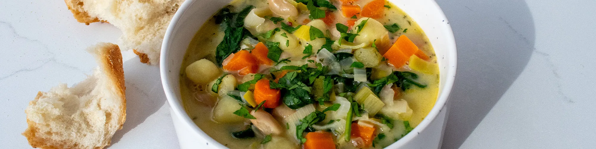 Creamy White Bean & Mini Gnocchi Soup