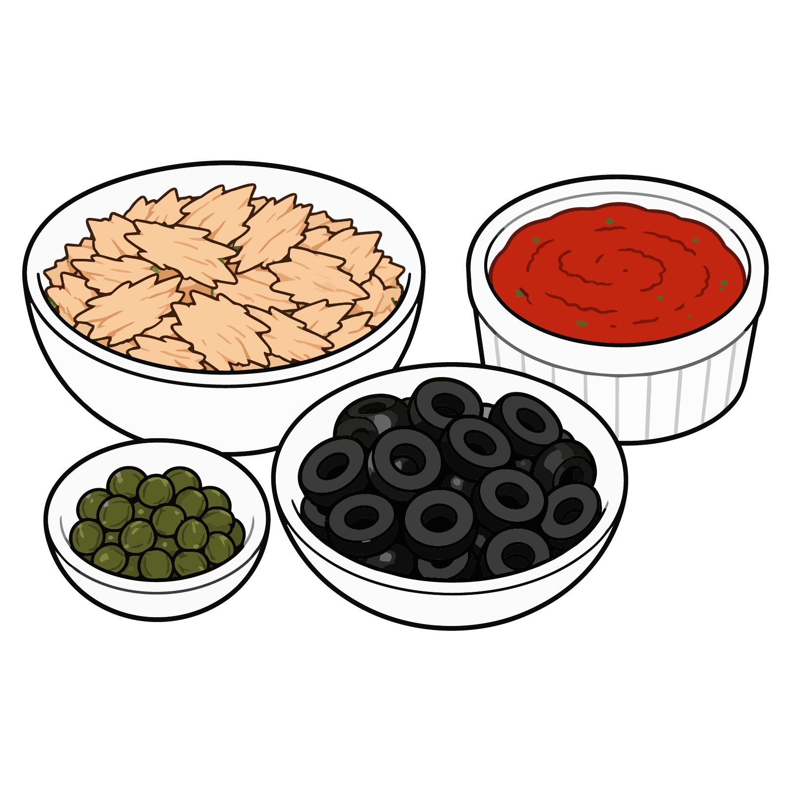 ingredients for tuna marinara