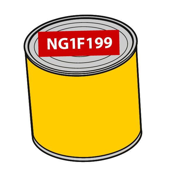 can with code on it