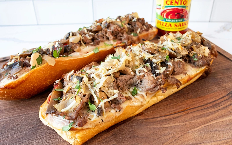 Cheesesteak Pizza Bread