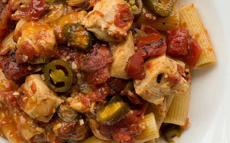 Chicken PeÃ±o with Organic Roasted Tomatoes