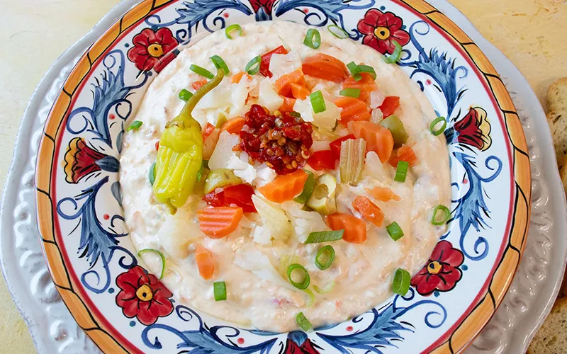 Giardiniera Cottage Cheese Spread