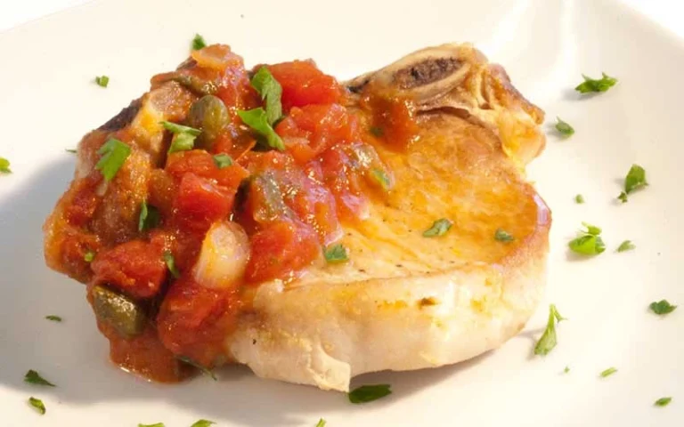 Pork Chops with Fennel & Caper Sauce