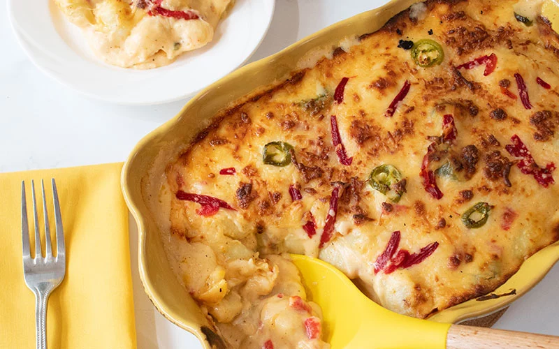 Spicy Gnocchi Cheese Bake