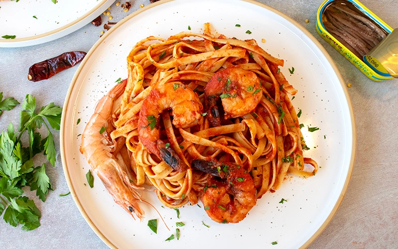 Spicy Prawn Pasta