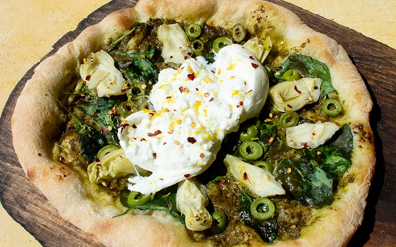 Spinach & Artichoke Pizza