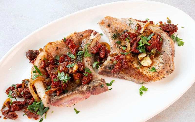 Herb-Crusted Sun-Dried Pork Chops