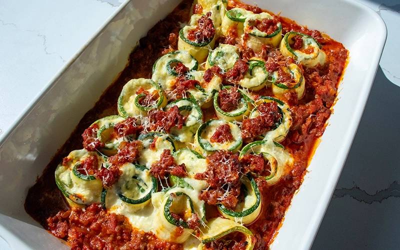Zucchini Lasagna Rolls