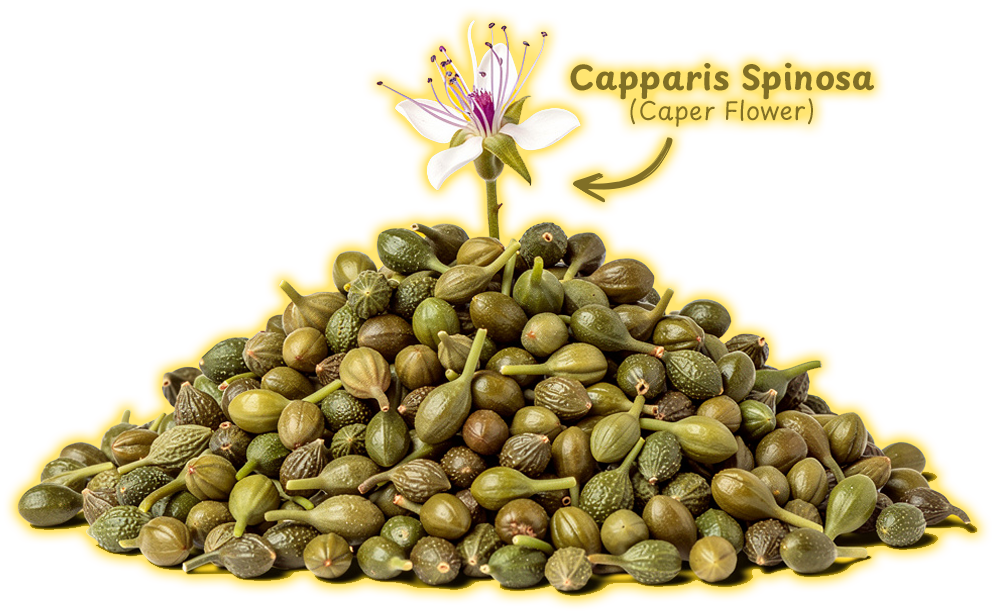 Capers in a pile